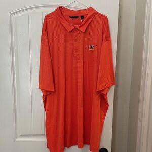 Cutter & Buck Men's Polo in Bold Cincinnati Bengal Orange